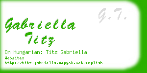 gabriella titz business card